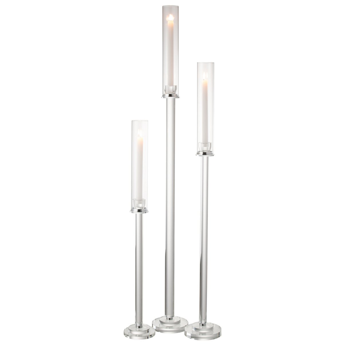 J-Line Kerzenhalter Moira Glas Transparent Groß