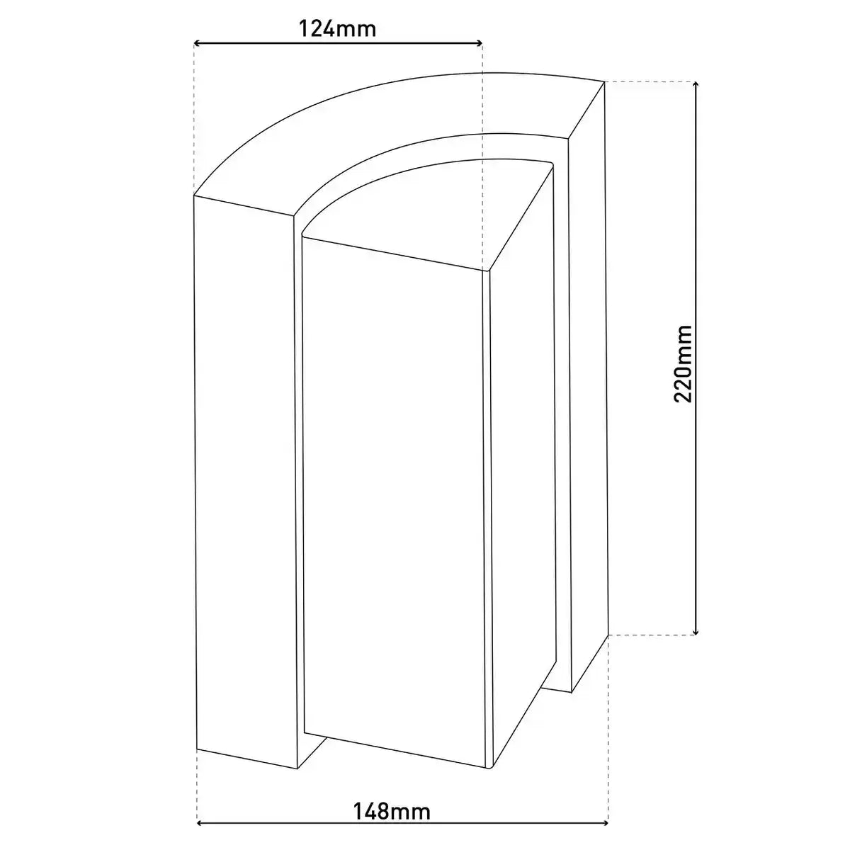 LED Außen Wandleuchte "RICO" 14,8 cm hoch , aus Metall und Kunststoff in Anthrazit, mit integrierter LED