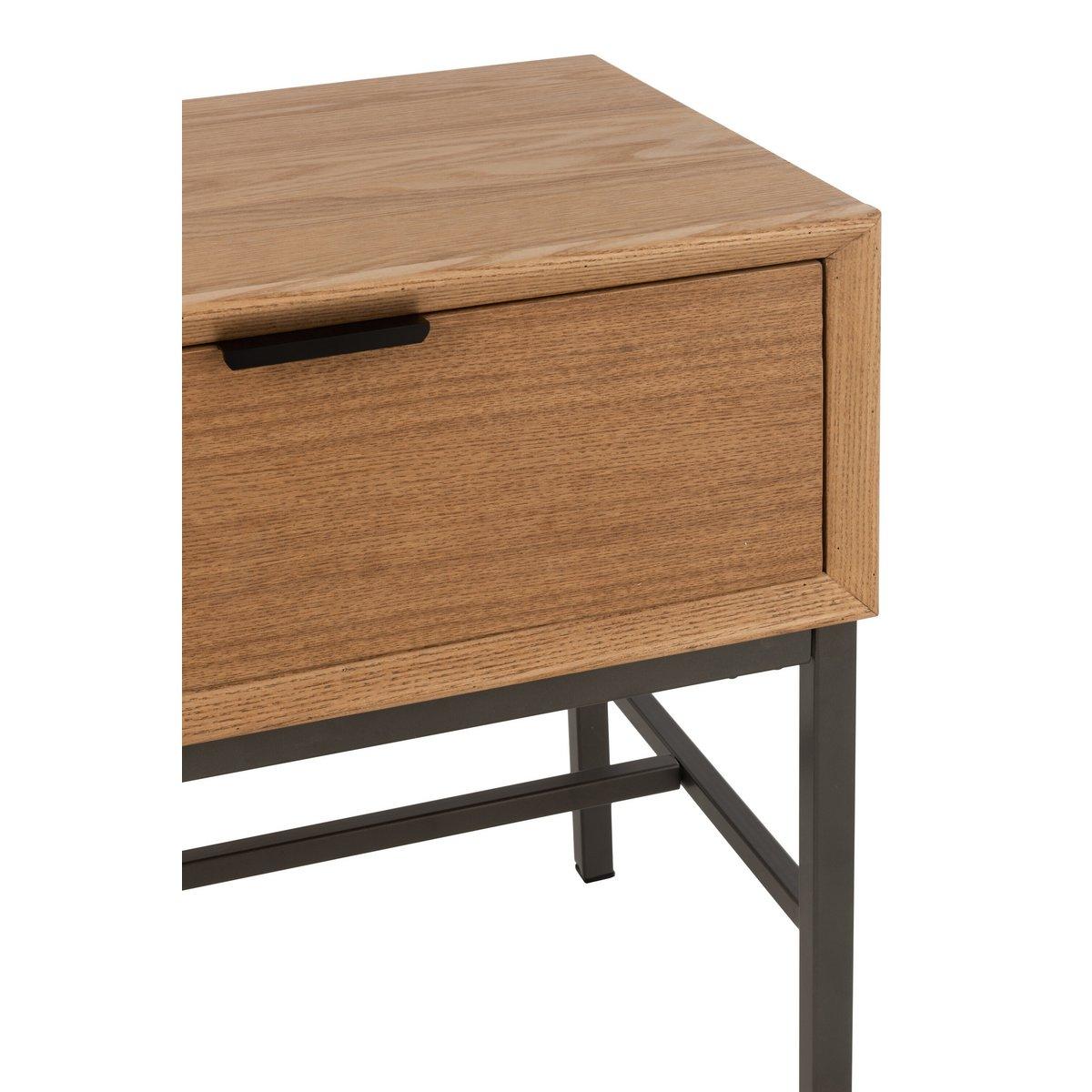 J-Line Beistelltisch auf Gestell Holz/Metall Natur