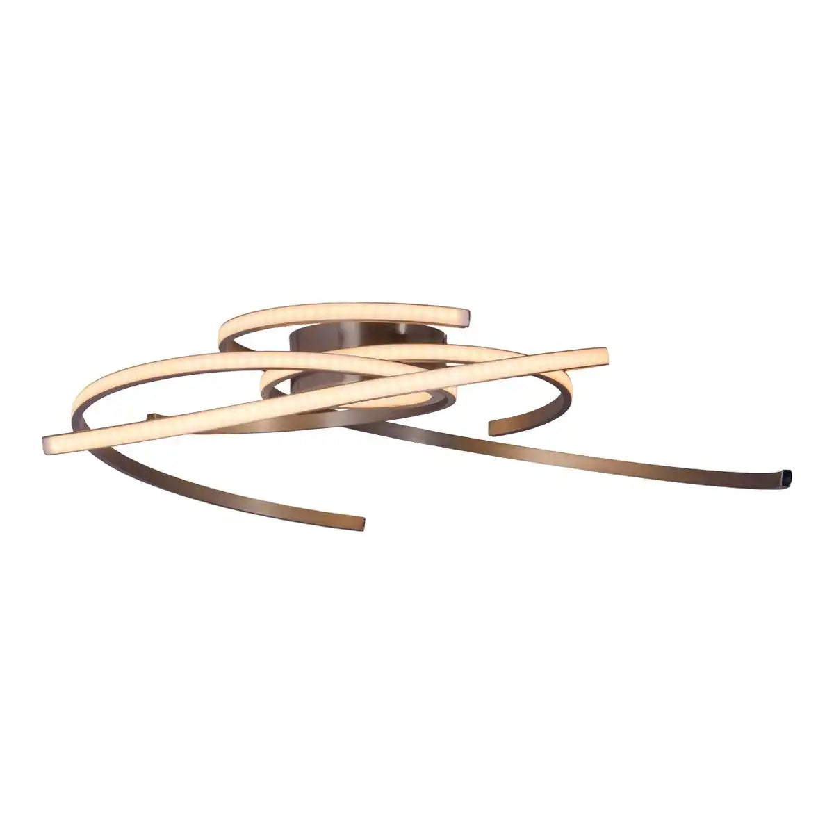 LED Deckenleuchte "RADON" in satin-nickel aus Metall und Kunststoff, mit fest verbauten LEDs Ø 57 cm