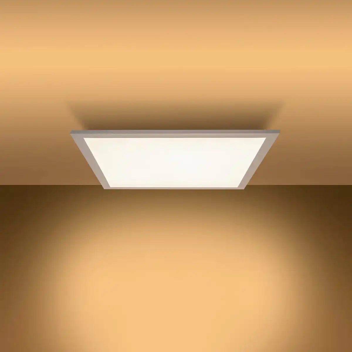LED Panel-Deckenleuchte "NICO", funktionelle Deckenleuchte aus Metall und Kunststoff in weiß, mit festverbauten LED und vielen Funktionen, ideal für Büro, Praxis oder Werkstatt, ca. 59,5 x 59,5 cm