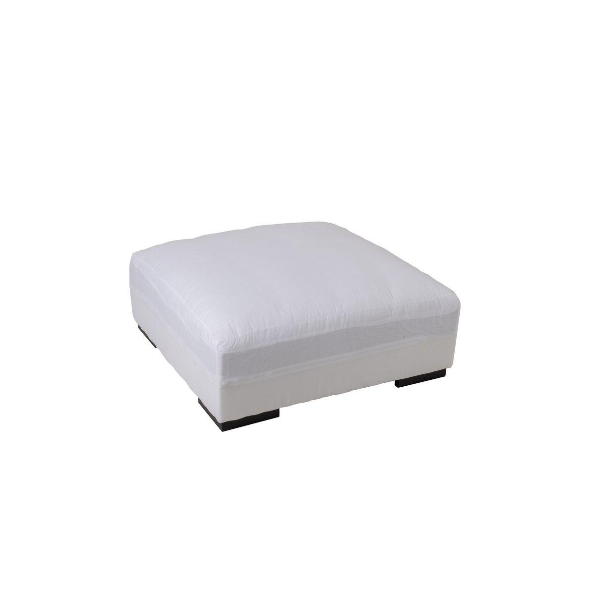 J-Line Basis Pouf Monaco Exklusiver Bezug – Textil – Weiß