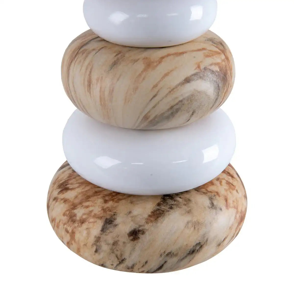 Keramik Tischleuchte "STONEY", Tischlampe aus Keramik in Braun, mit E14-Fassung, Tischlampe für Esszimmer, Wohnzimmer, Diele oder Büro, oder als Nachttischlampe, 31 cm hoch