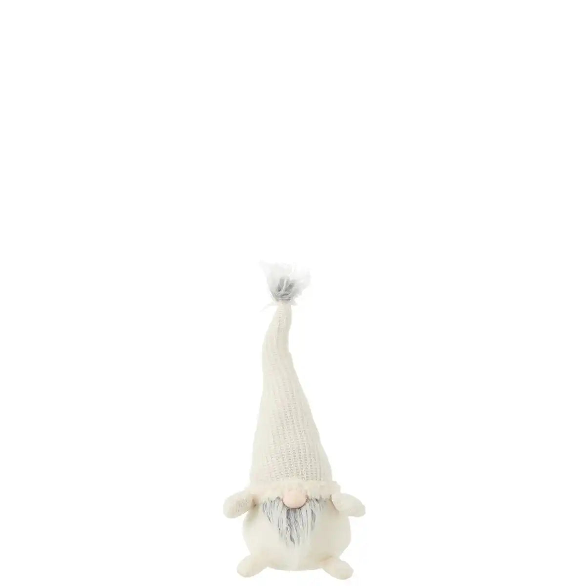 J-Line Gnome Grey Beard Textile White Small
