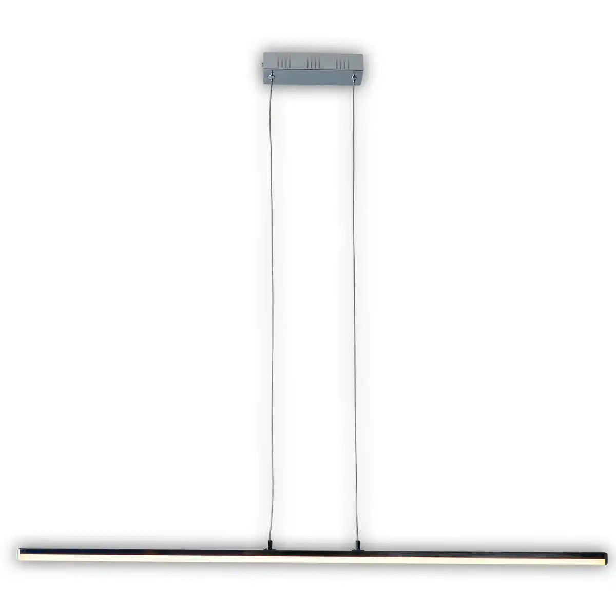 LED Pendelleuchte "BEAM" aus Metall und Kunststoff in Stahl-blank, mit integrierter LED
