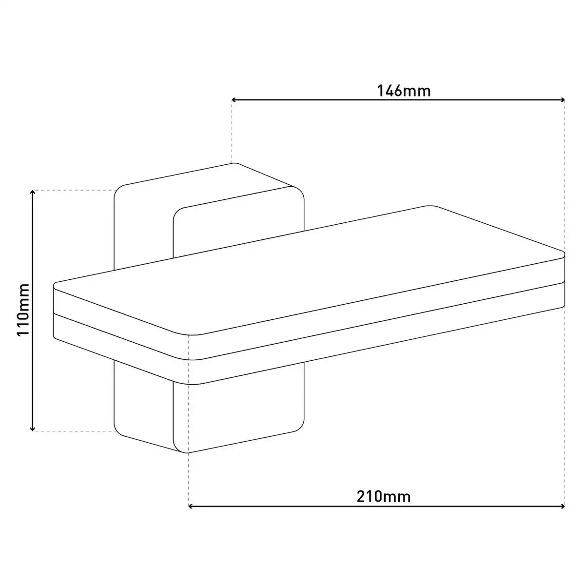 LED Außenwandleuchte "CLAIR" , aus Metall und Kunststoff in Anthrazit, mit integrierter LED
