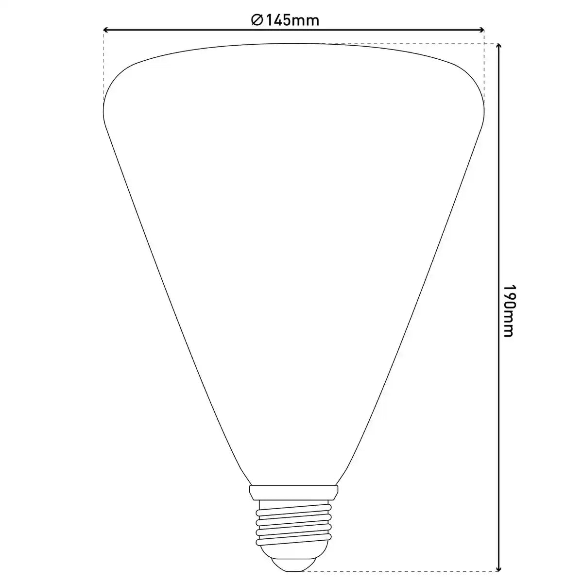 LED Leuchtmittel "DILLY" E27-Fassung 4 Watt Metall und Glas in Rot