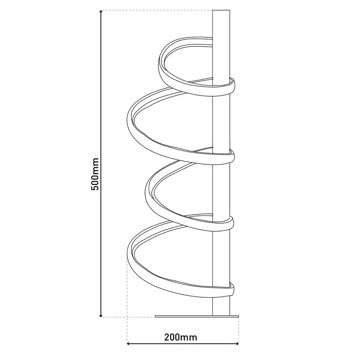 LED Tischleuchte "BELLEZA", moderne Tischlampe aus Metall und Kunststoff in Schwarz, und Weiß, mit fest verbauten LEDs, 50 cm hoch, Beleuchtung für Wohnzimmer, Esszimmer, Schlafzimmer oder Büro.