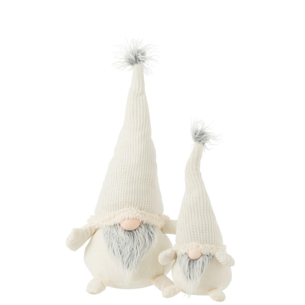 J-Line Gnome Grey Beard Textile White Large