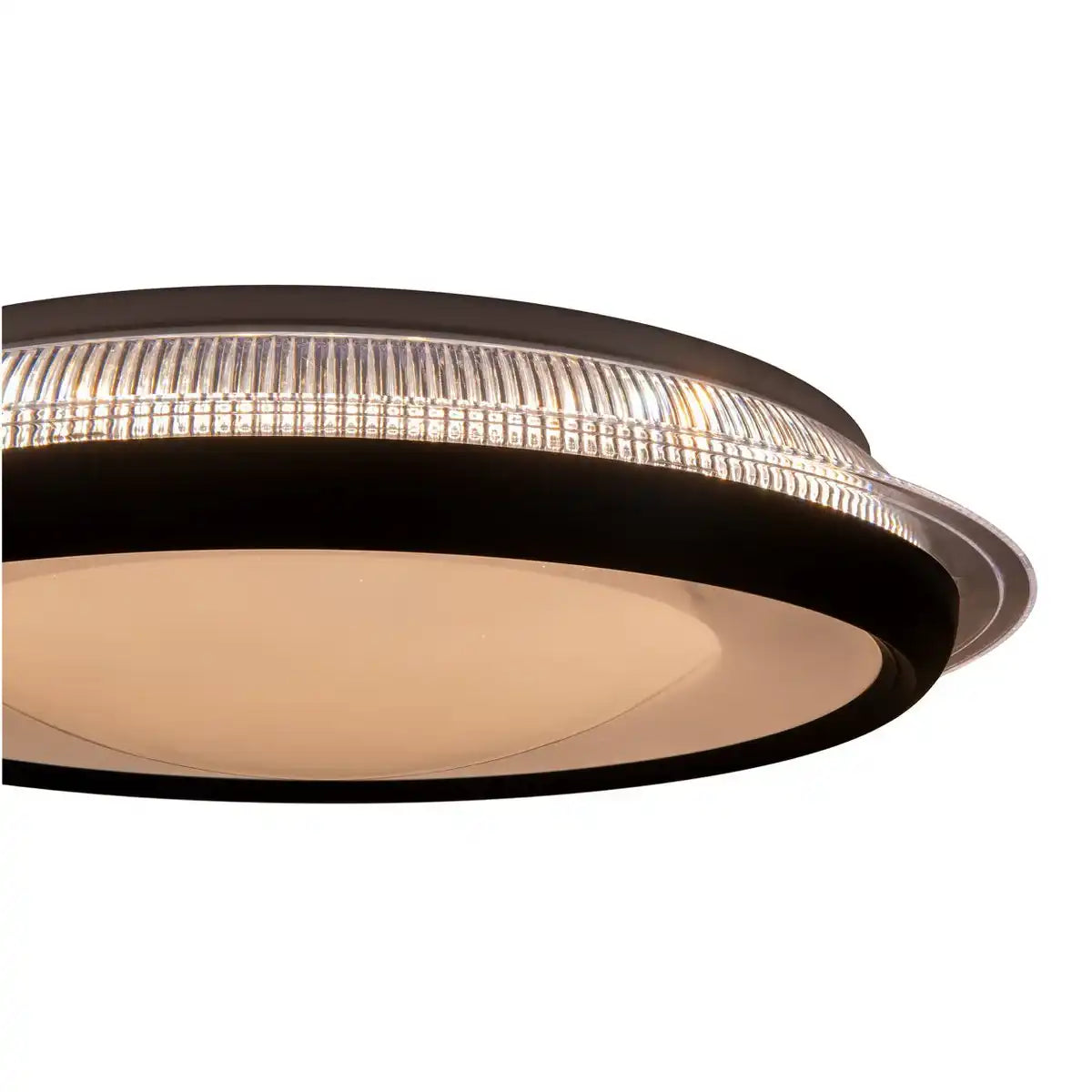 LED Deckenleuchte "CANNA" aus Metall und Kunststoff, dimmbar mit Fernbedienung, Farbwechsel von Warmweiß über Kaltweiß zu bunt, fest verbaute LEDs, Deckenlampe für Wohnzimmer, Esszimmer, Küche oder Flur mit 45 cm Durchmesser