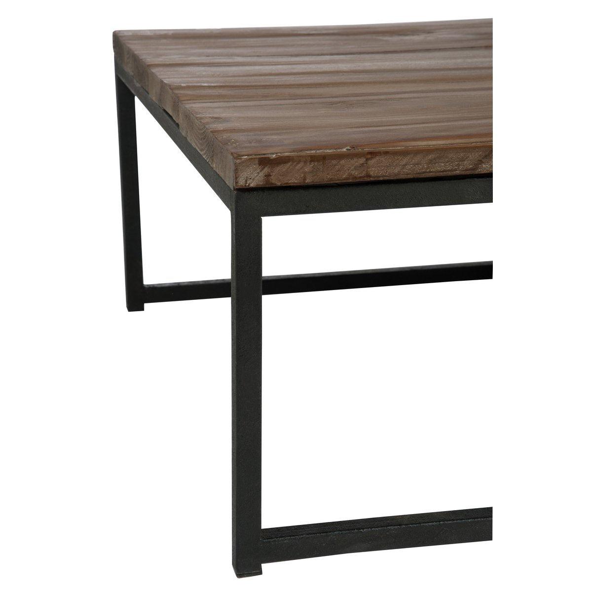 J-Line Couchtisch - Holz/Metall - Braun/Schwarz -