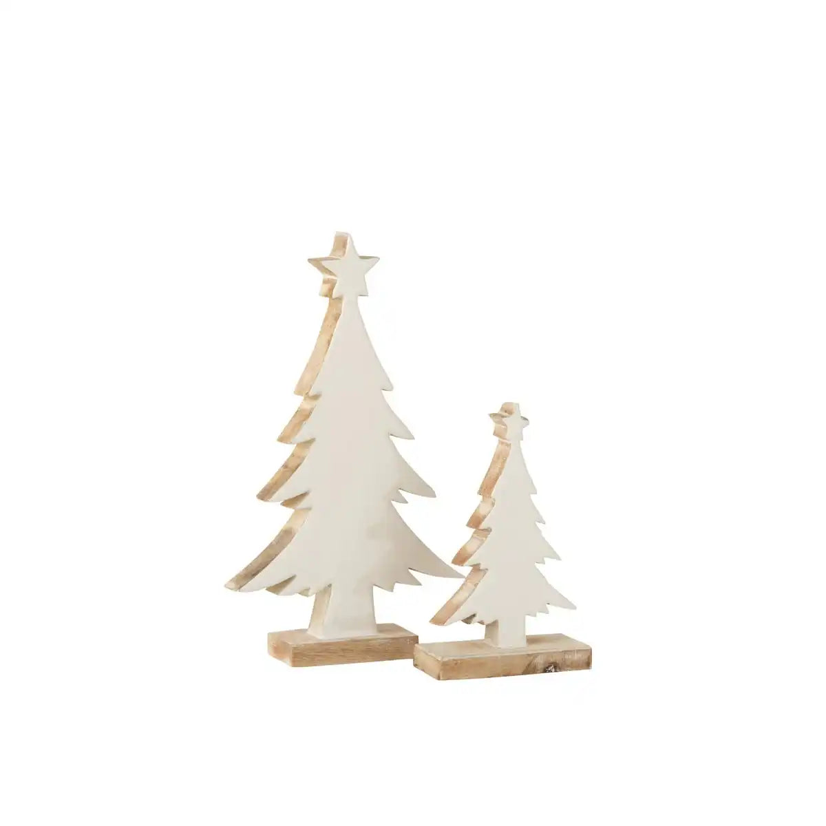 J-Line Weihnachtsbaum – Holz – Weiß – groß