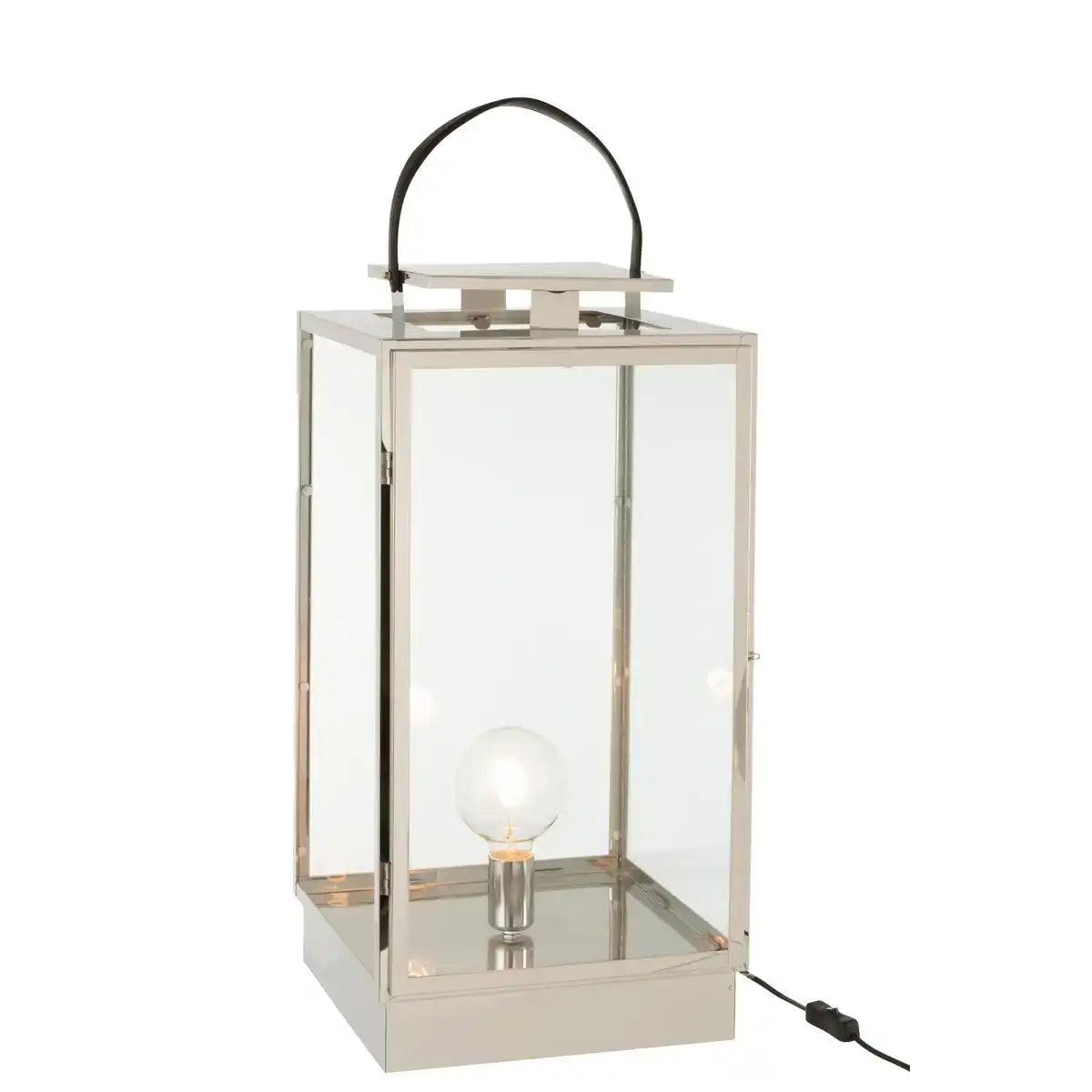 J-Line Laternenlampe - Metall/Glas - Silber