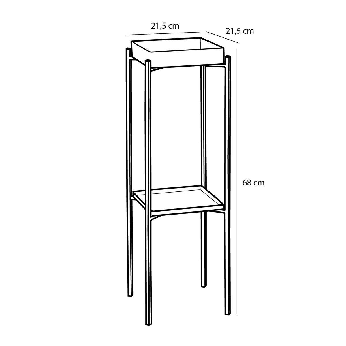 Dacia Pflanzenständer – L21,5 x B21,5 x H68 cm – Metall – Grün - HomeDesign Knaus