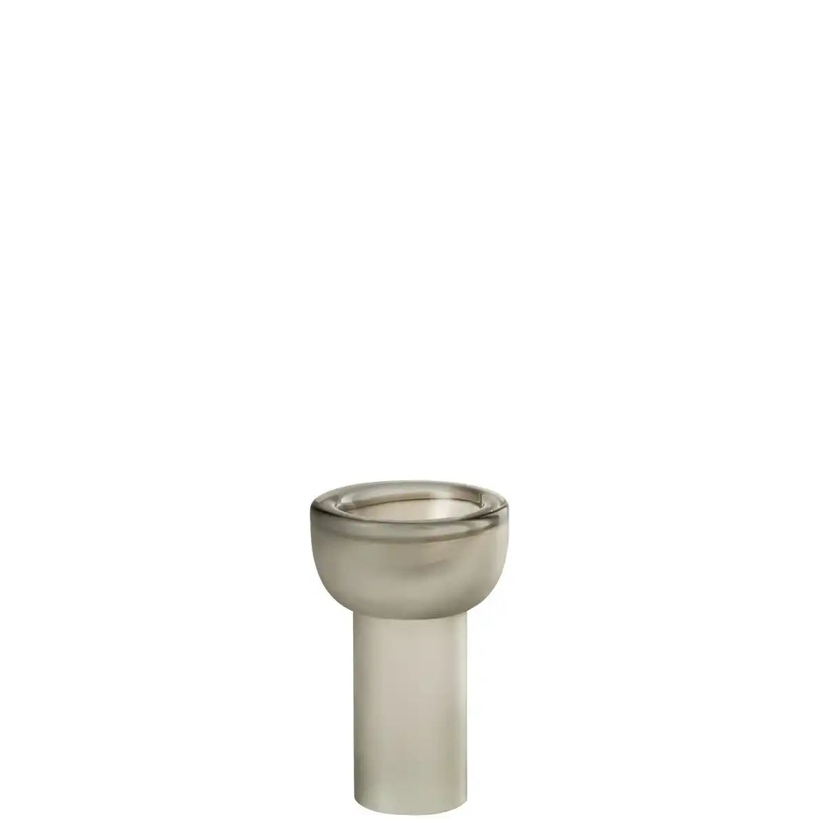 J -Line Vase/Candlestick Yara - Glas - Grau - klein - 20 cm hoch