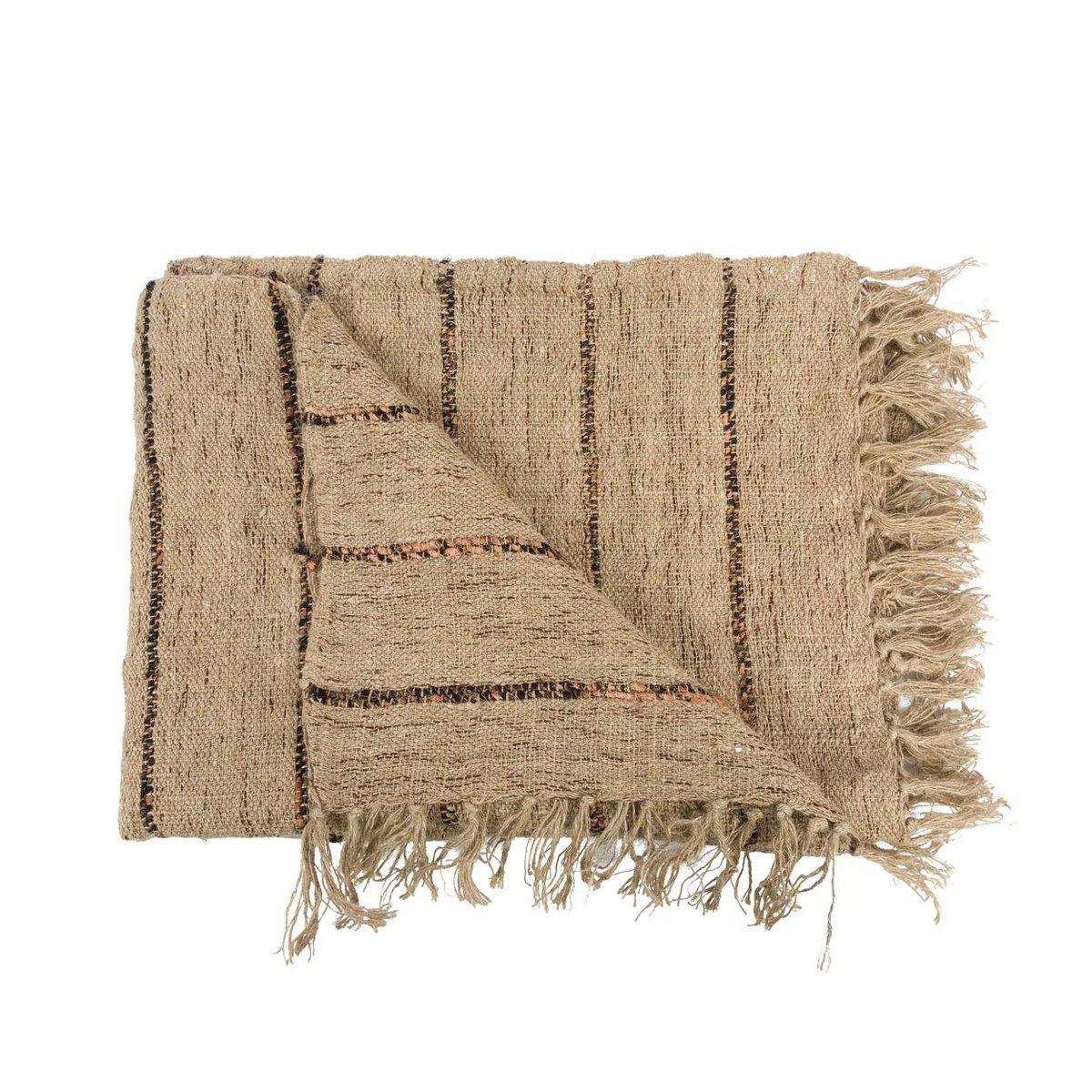 Das s'il vous Plaid – Beige Schwarz - HomeDesign Knaus