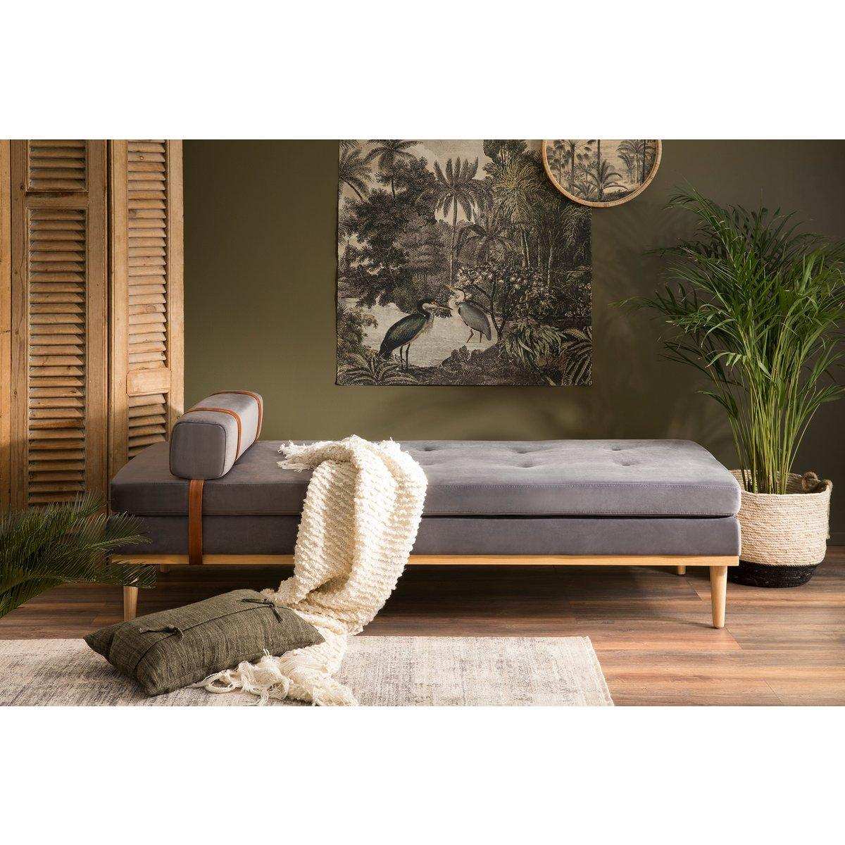 Daybed Samt grau - HomeDesign Knaus