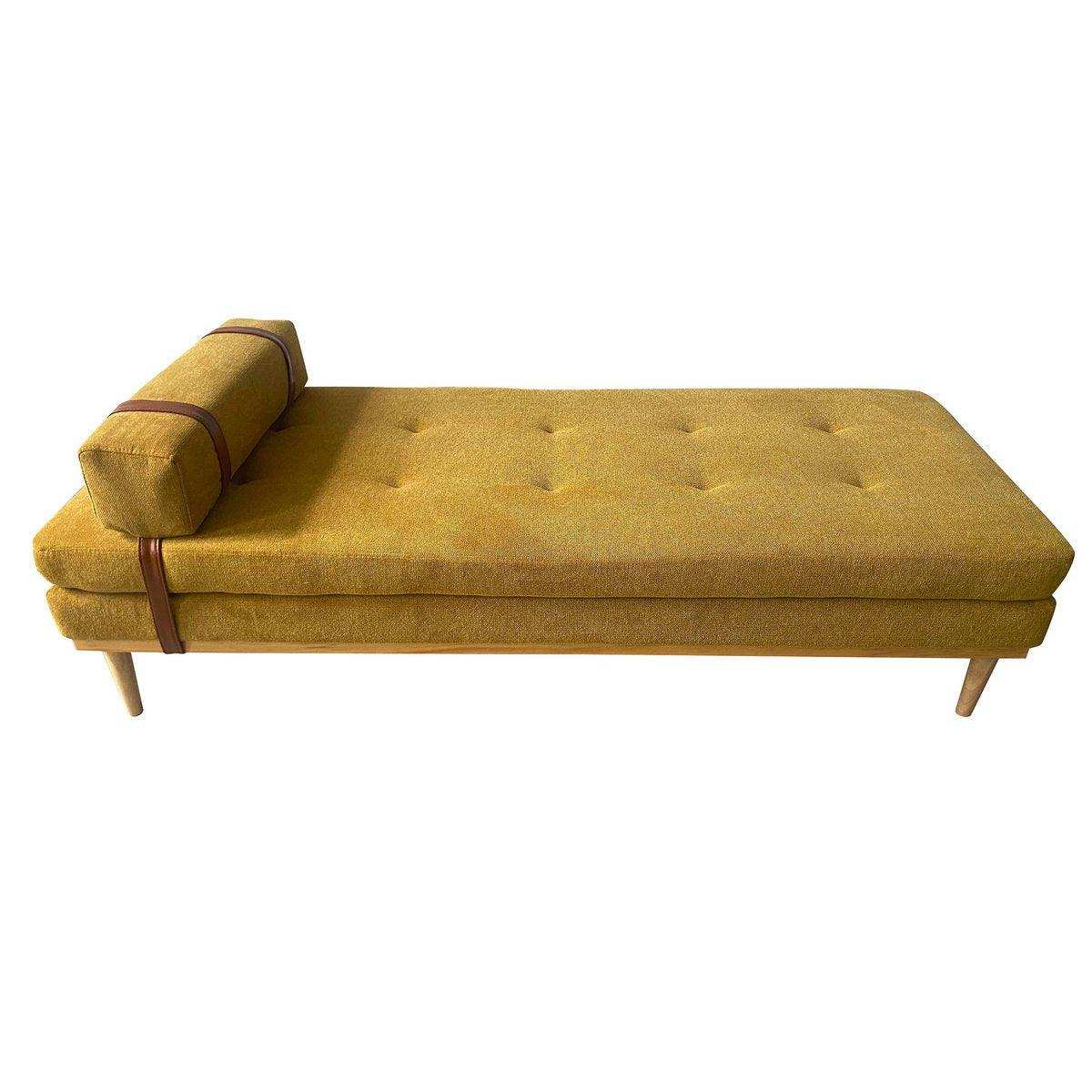 Daybed Strukturstoff gelb - HomeDesign Knaus