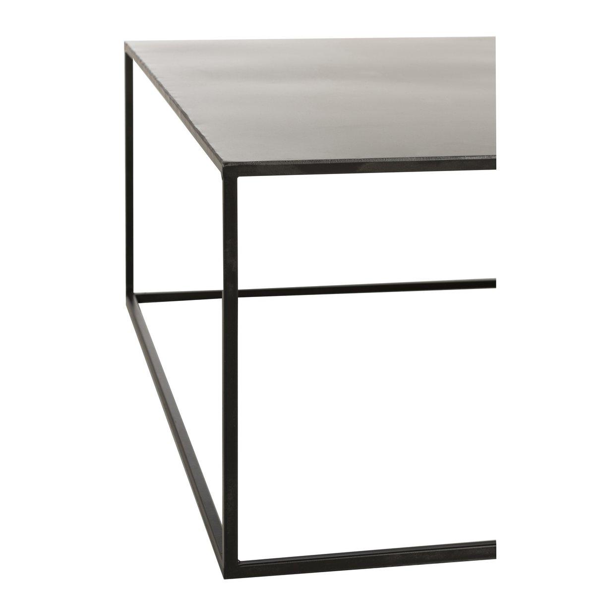 J-Line Couchtisch Square – Metall – Schwarz