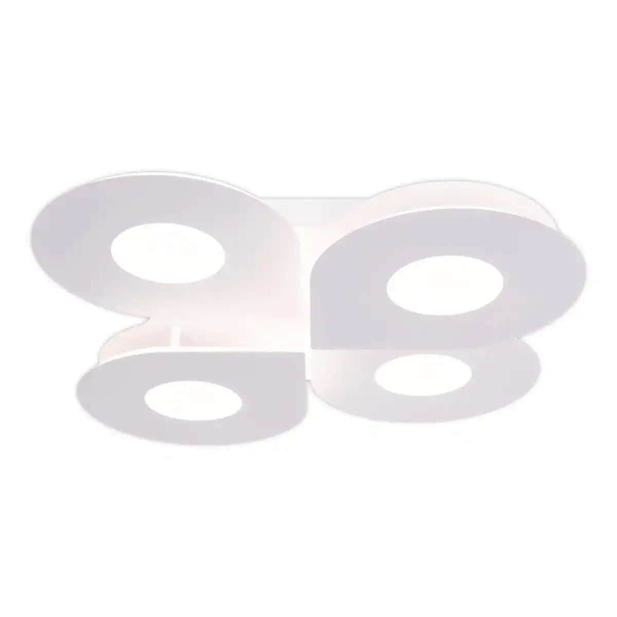 LED Deckenleuchte "SMILLA" weiß, 50 x 50 cm, 8 cm, Metall und Kunststoff, integrierte LEDs, 2400 lm, dimmbar, CCT-Funktion 3.000-6.500 K, Nachtlichtfunktion.