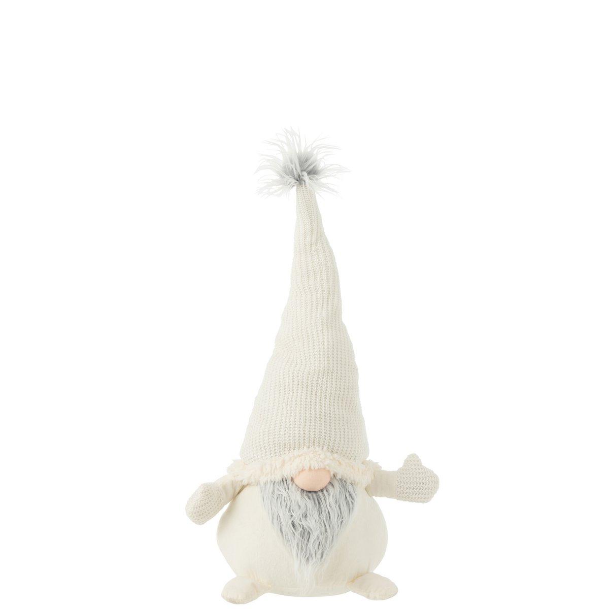 J-Line Gnome Grey Beard Textile White Large