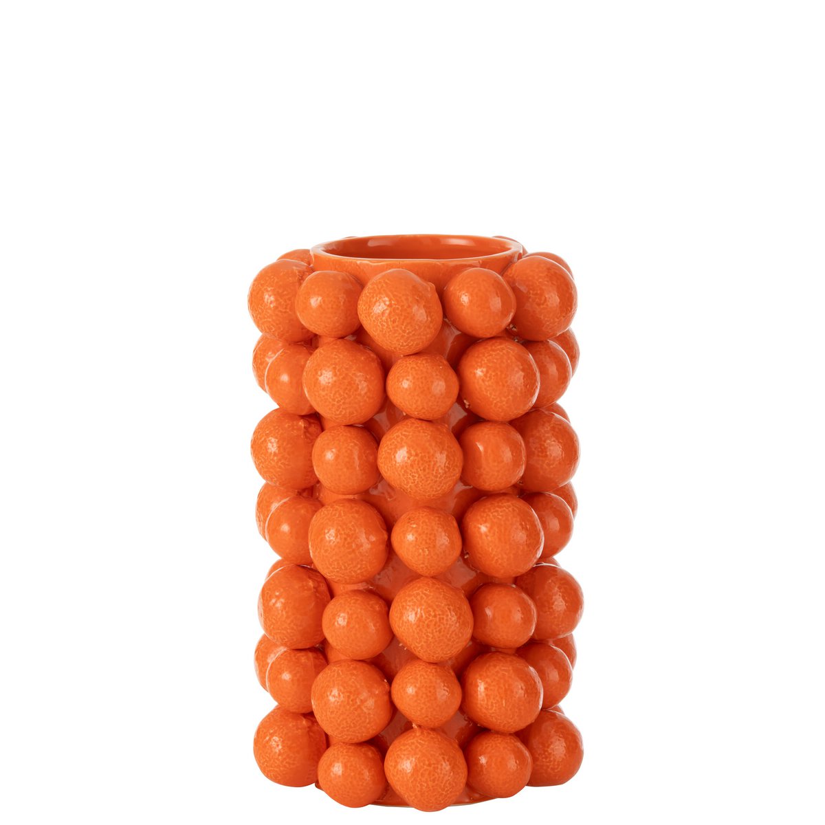 J -Line Vase Orangen - Keramik - Orange - klein - 26,5 cm hoch