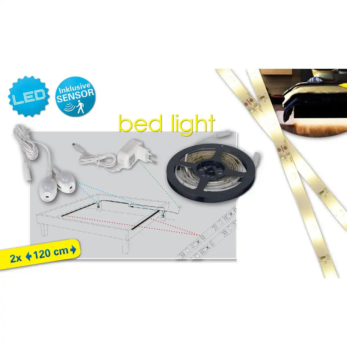 LED Bettlich "Stripe" Innenräume