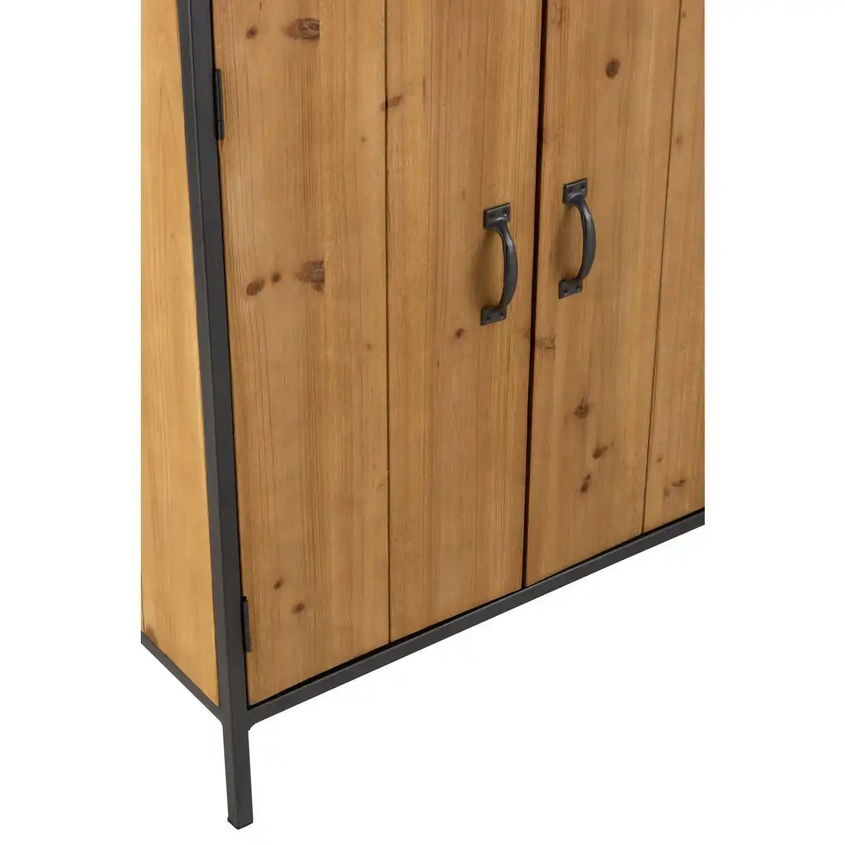 J -Line Schrankweinflaschen + Brille - Metall/Holz - natürlich