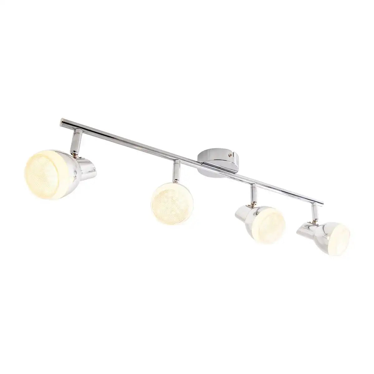 4er LED-Wand- u. Deckenschiene "Chromey"