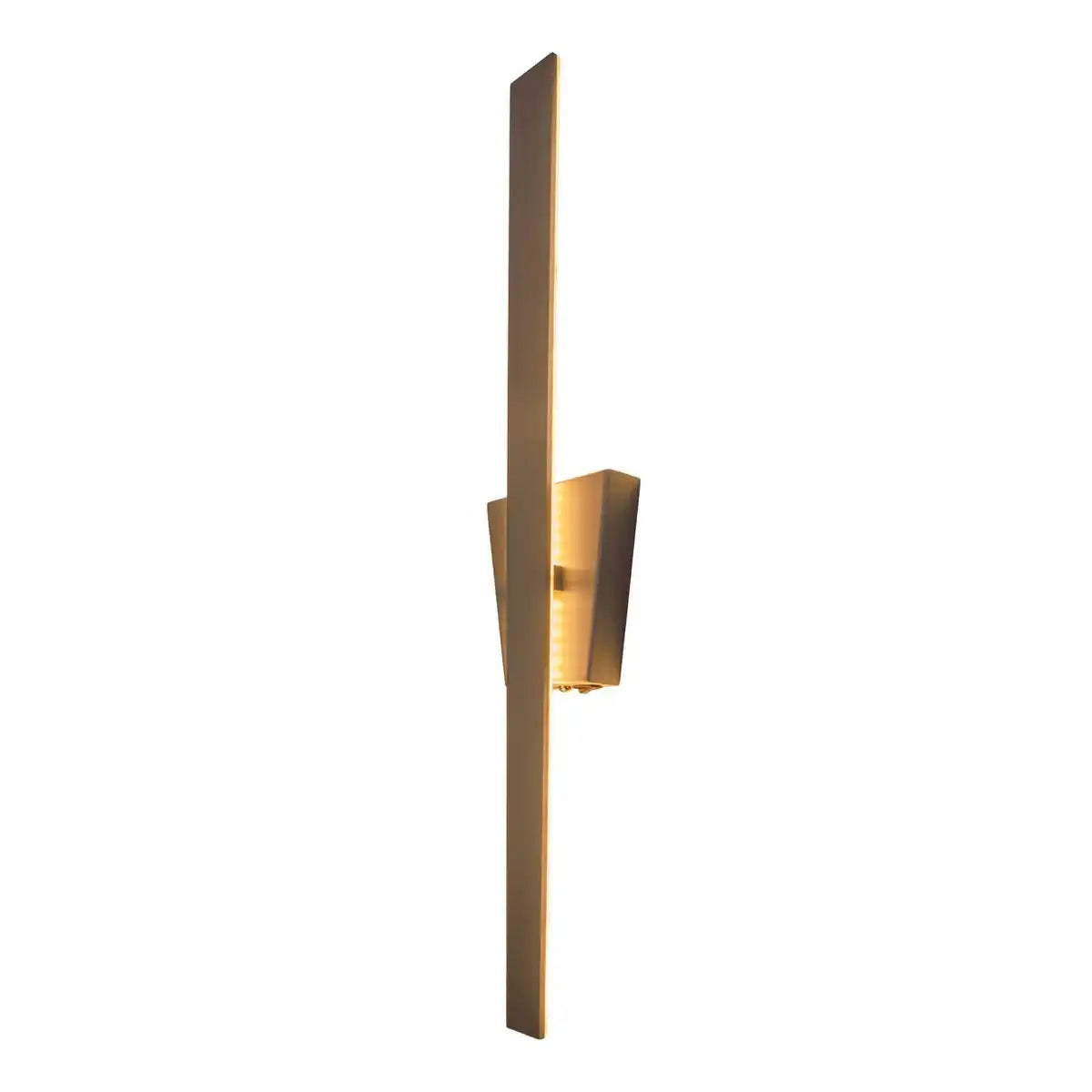 LED Wandleuchte "TREVOR" nickel matt, Wandlampe aus Metall und Kunststoff in Nickel matt, mit fest verbauten LEDs, Wandbeleuchtung innen 62 x 10 x 4,5 cm