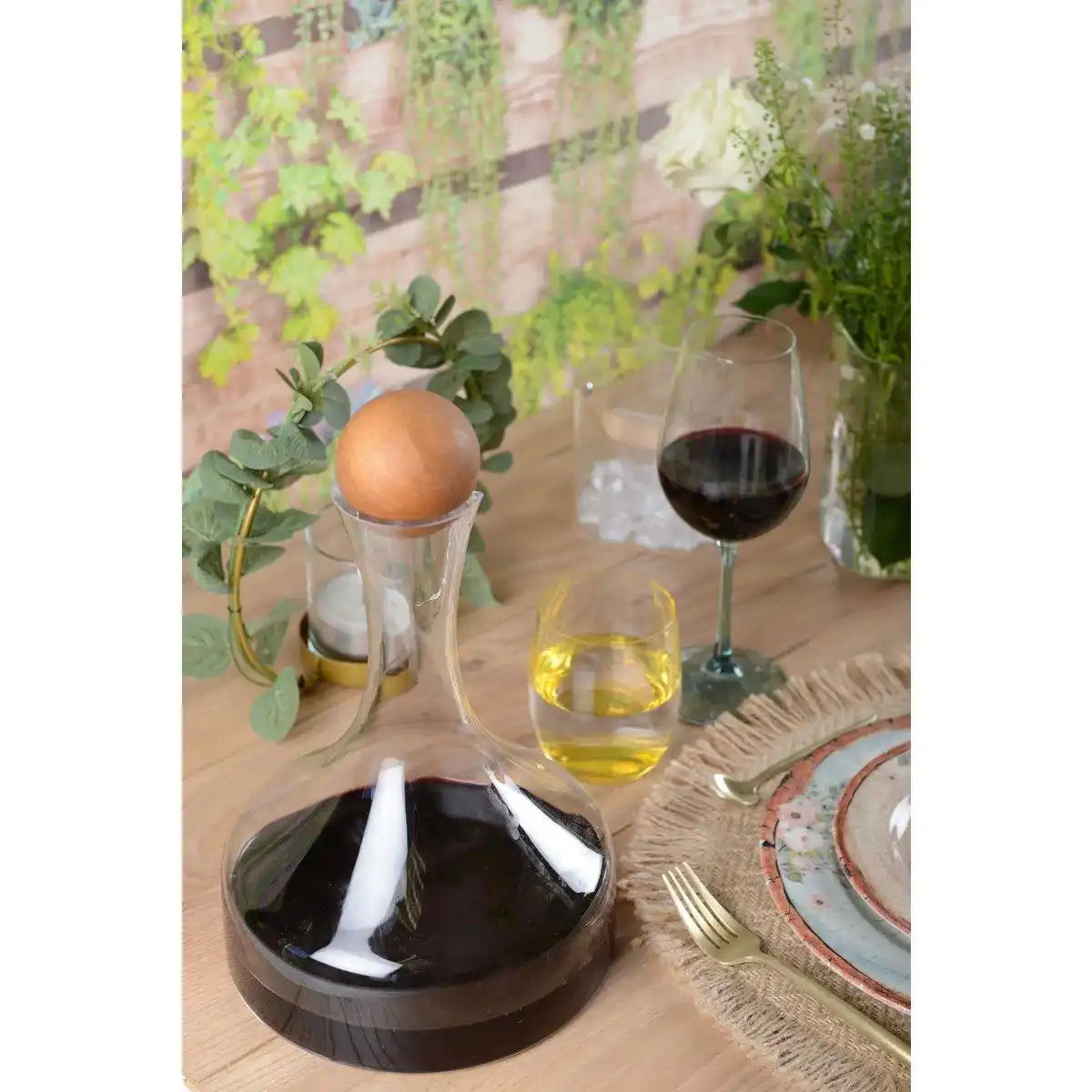 Dekanterkaraffe mit Holzkappe - HomeDesign Knaus