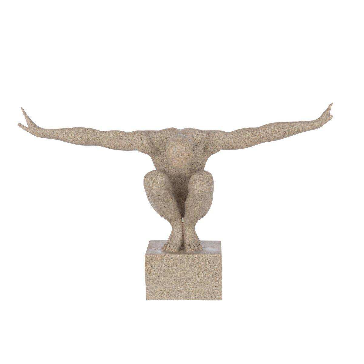 Dekoration Sporter - Marmor - Polyresin - Beige -groß - HomeDesign Knaus