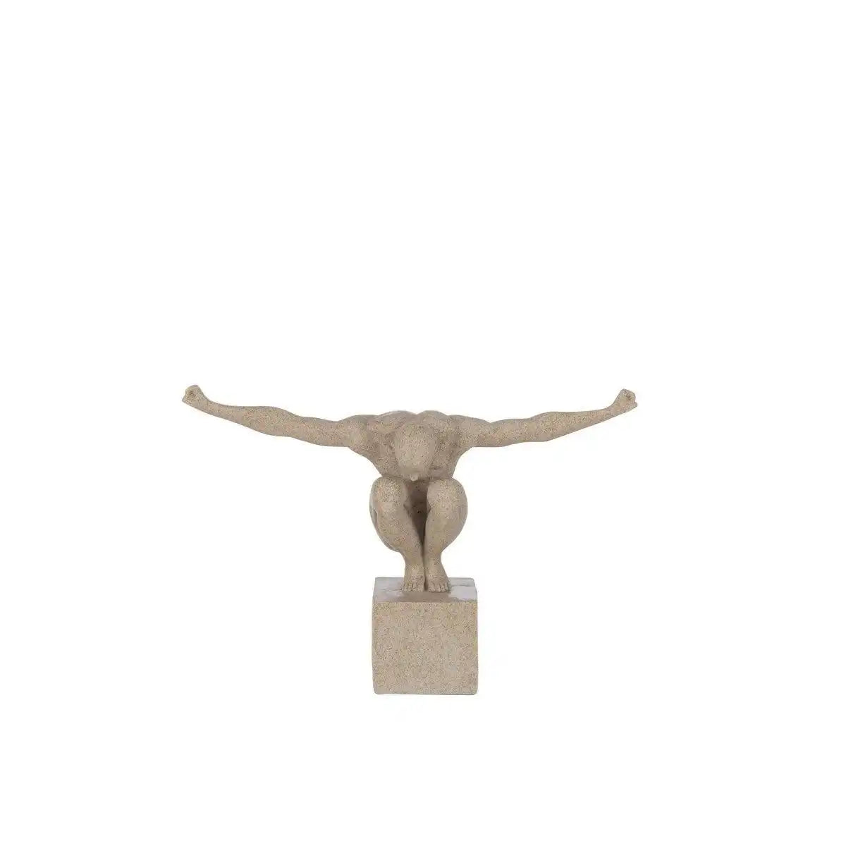 Dekoration Sportler Skulptur Marmor/Polyresin Sand - HomeDesign Knaus