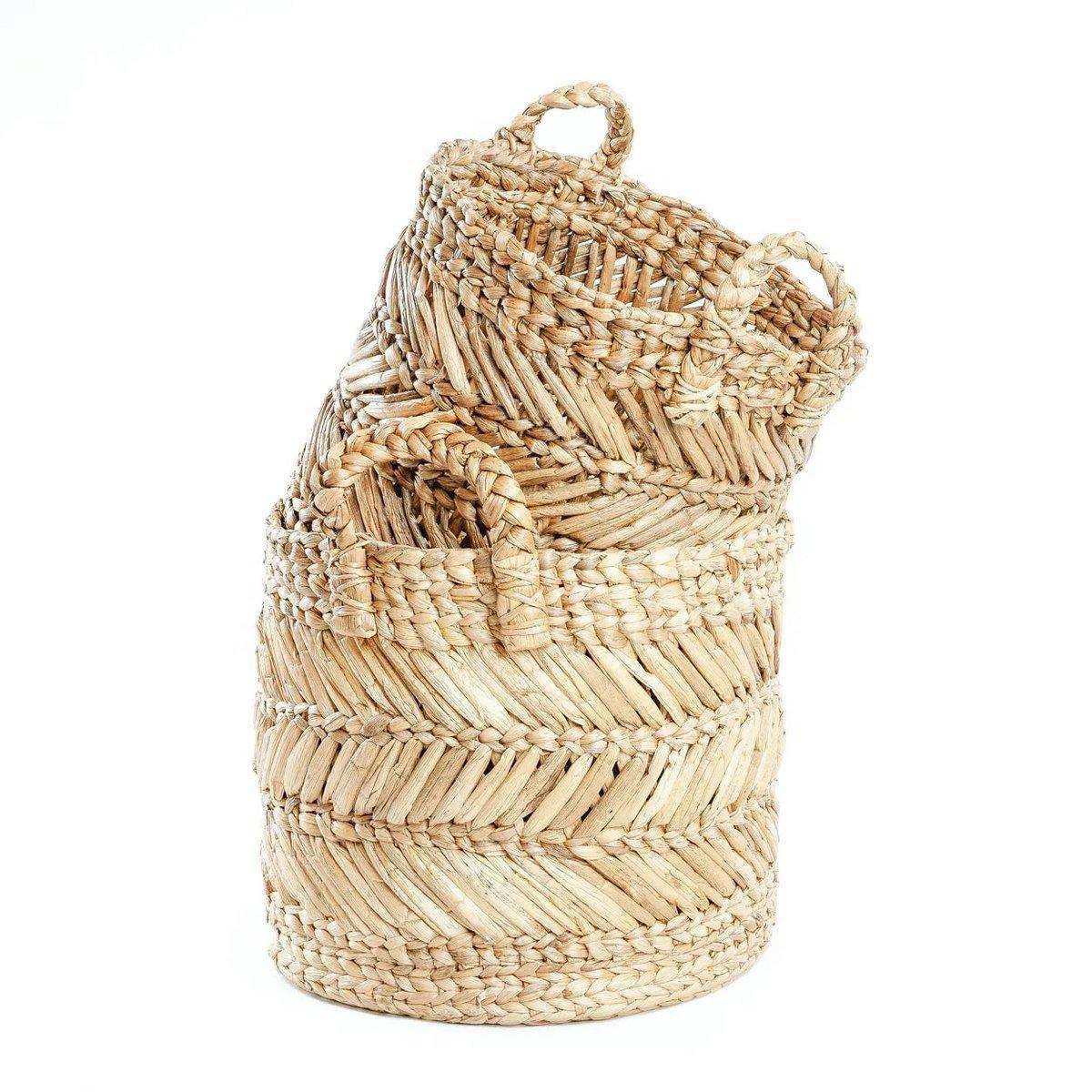 Der Bananen-Zickzack-Korb Aufbewahrungskorb 40 cm - HomeDesign Knaus