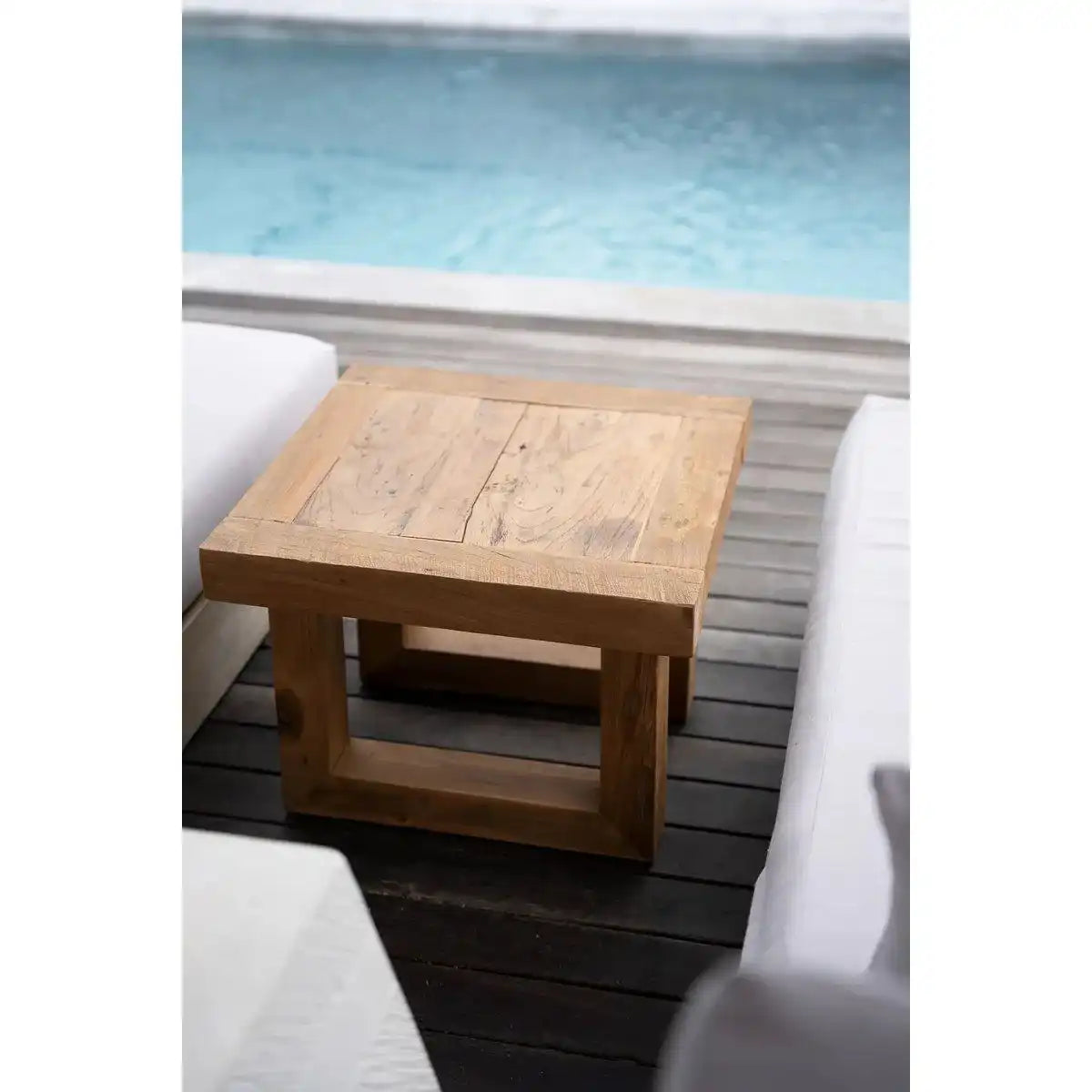 Der Beistelltisch aus recyceltem Teakholz – Natur - HomeDesign Knaus