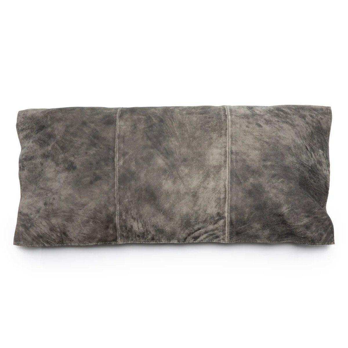 Der dreiteilige Wildleder-Kissenbezug – Grau – 30 x 60 - HomeDesign Knaus