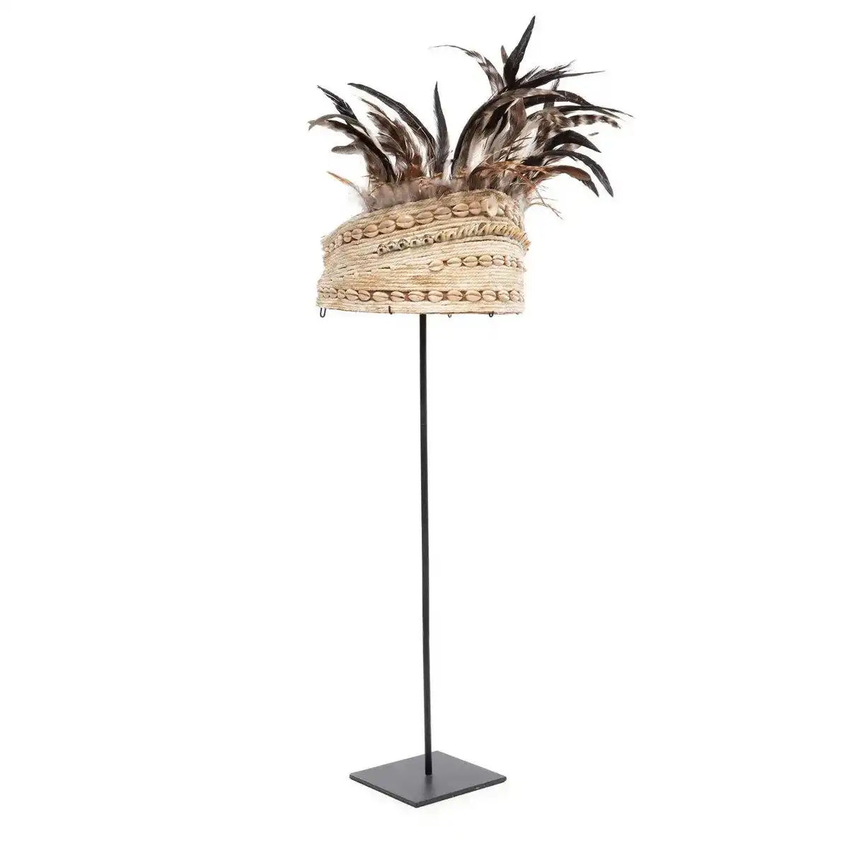 Der Guinea Federhut auf Ständer - Naturschwarz - HomeDesign Knaus