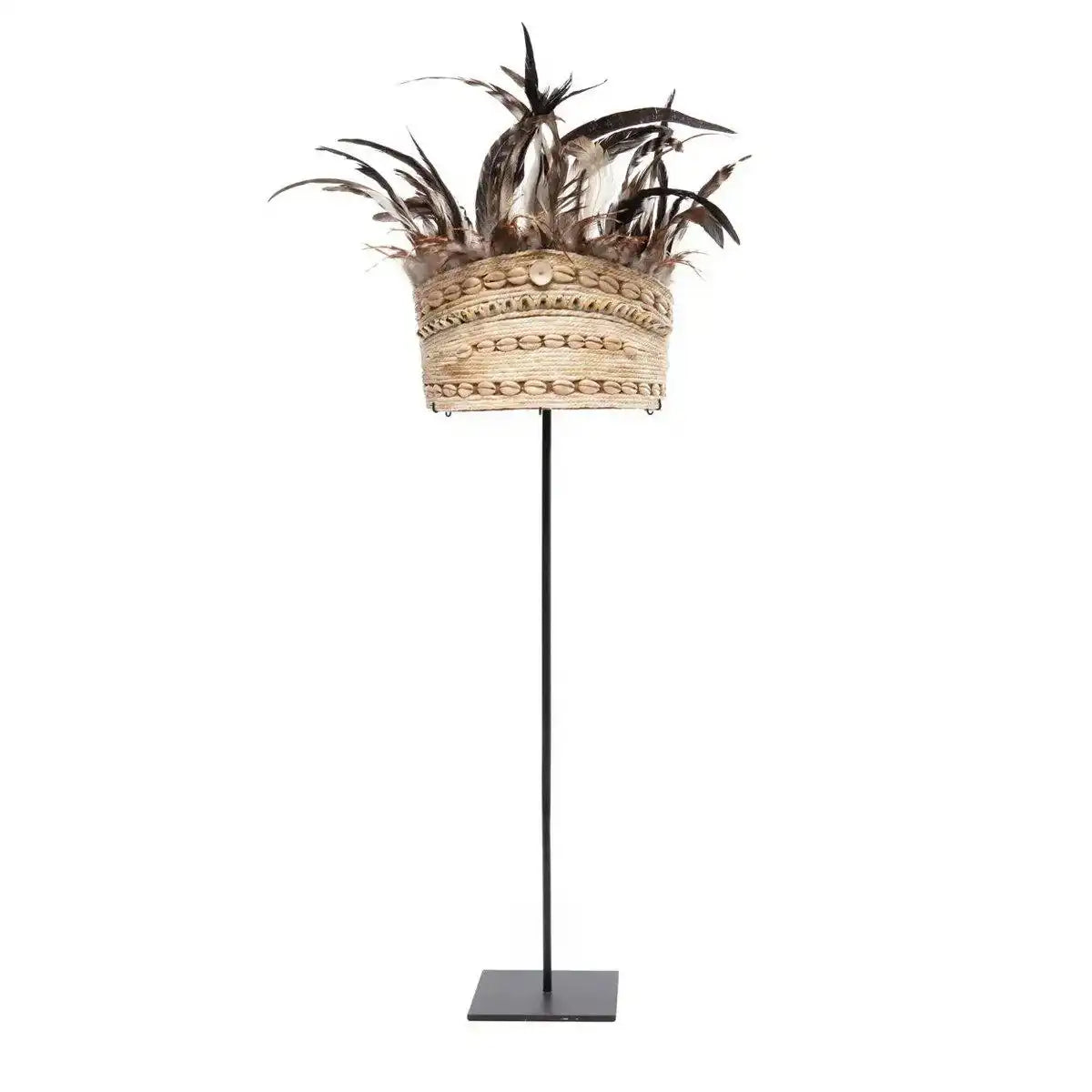Der Guinea Federhut auf Ständer - Naturschwarz - HomeDesign Knaus