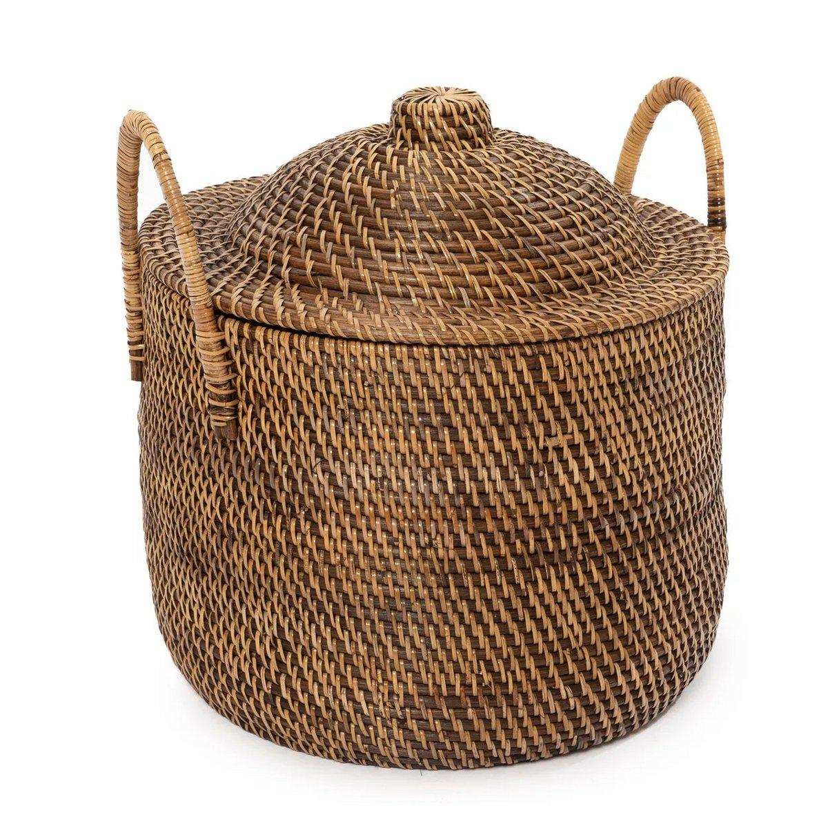 Der Korb mit Kolonialgriffen – Naturbraun - HomeDesign Knaus