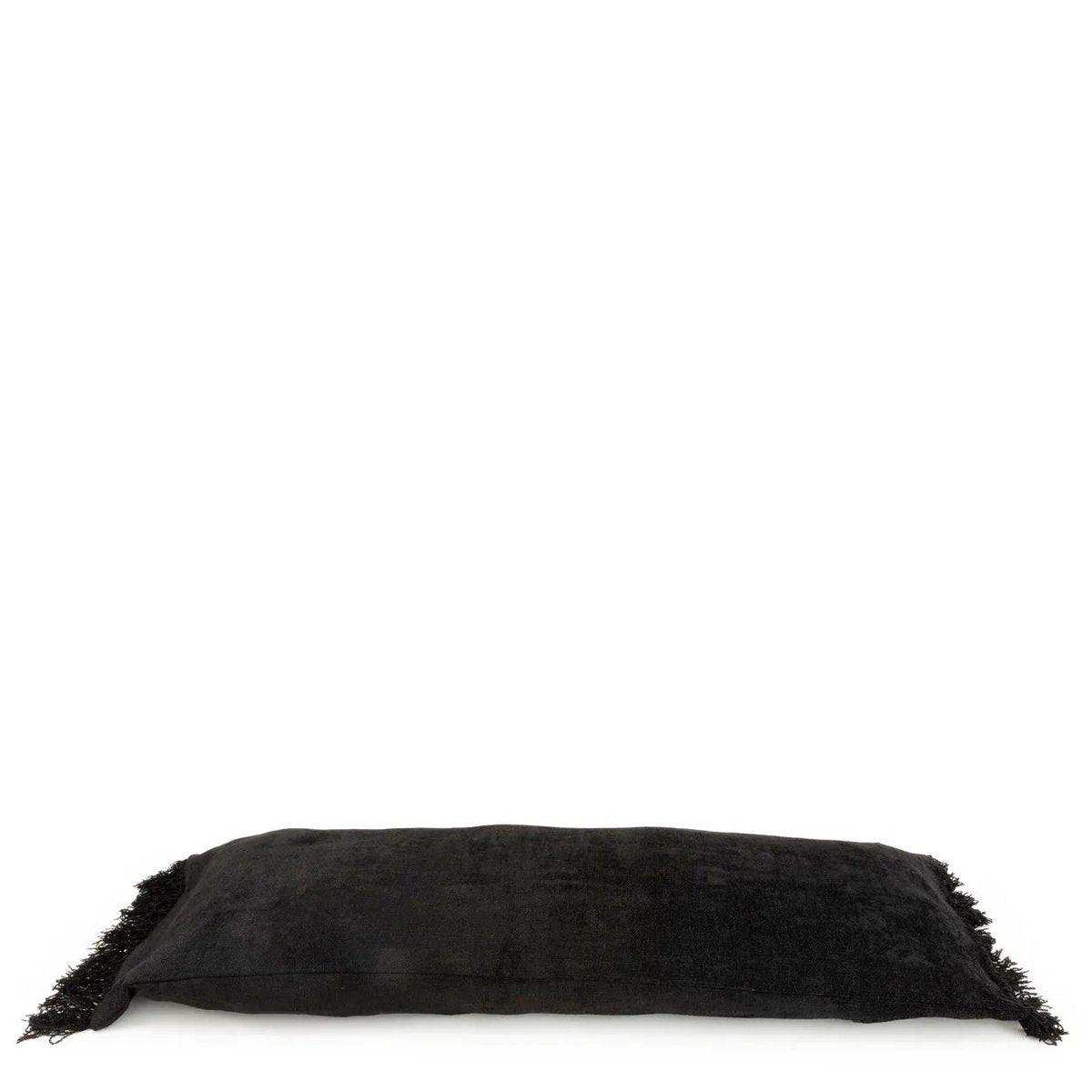 Der Oh My Gee Kissenbezug – schwarzer Samt – 35 x 100 - HomeDesign Knaus