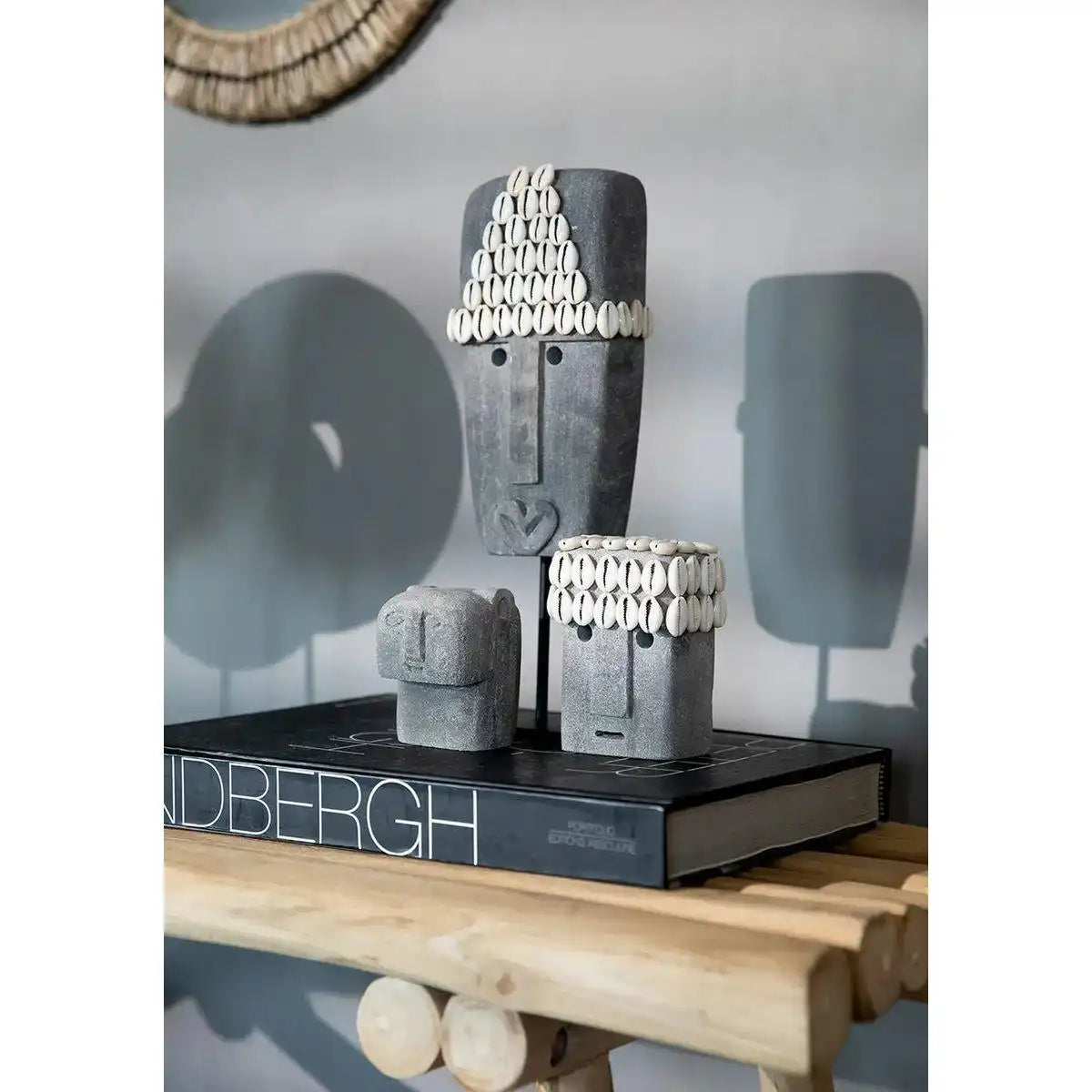 Der Sumba Sandstein aus Stein Skulptur Figur Muschel - HomeDesign Knaus