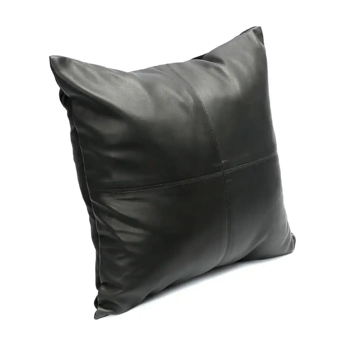 Der vierteilige Lederkissenbezug – Schwarz – 40 x 40 - HomeDesign Knaus