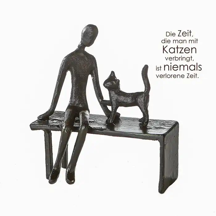 Design Skulp."Zuwendung"brüniert H.12cm - HomeDesign Knaus