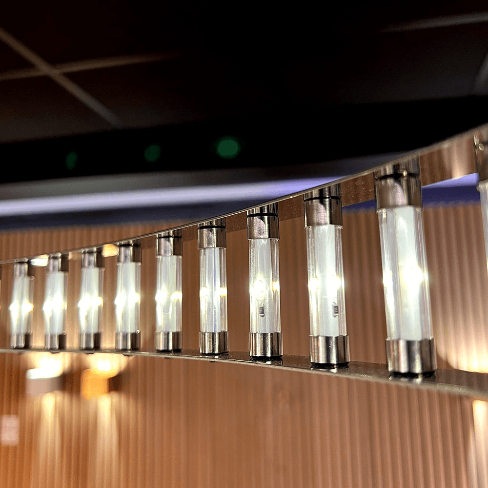 Designer Atom Ring LED-Hängelampe Dimmbar Schwarz Chrom - HomeDesign Knaus