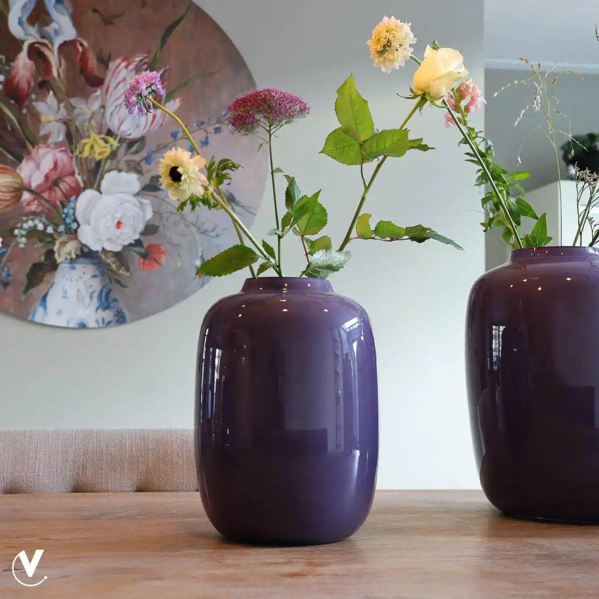 Designer Blumenvase Arktisches Vase Lila Vase - HomeDesign Knaus