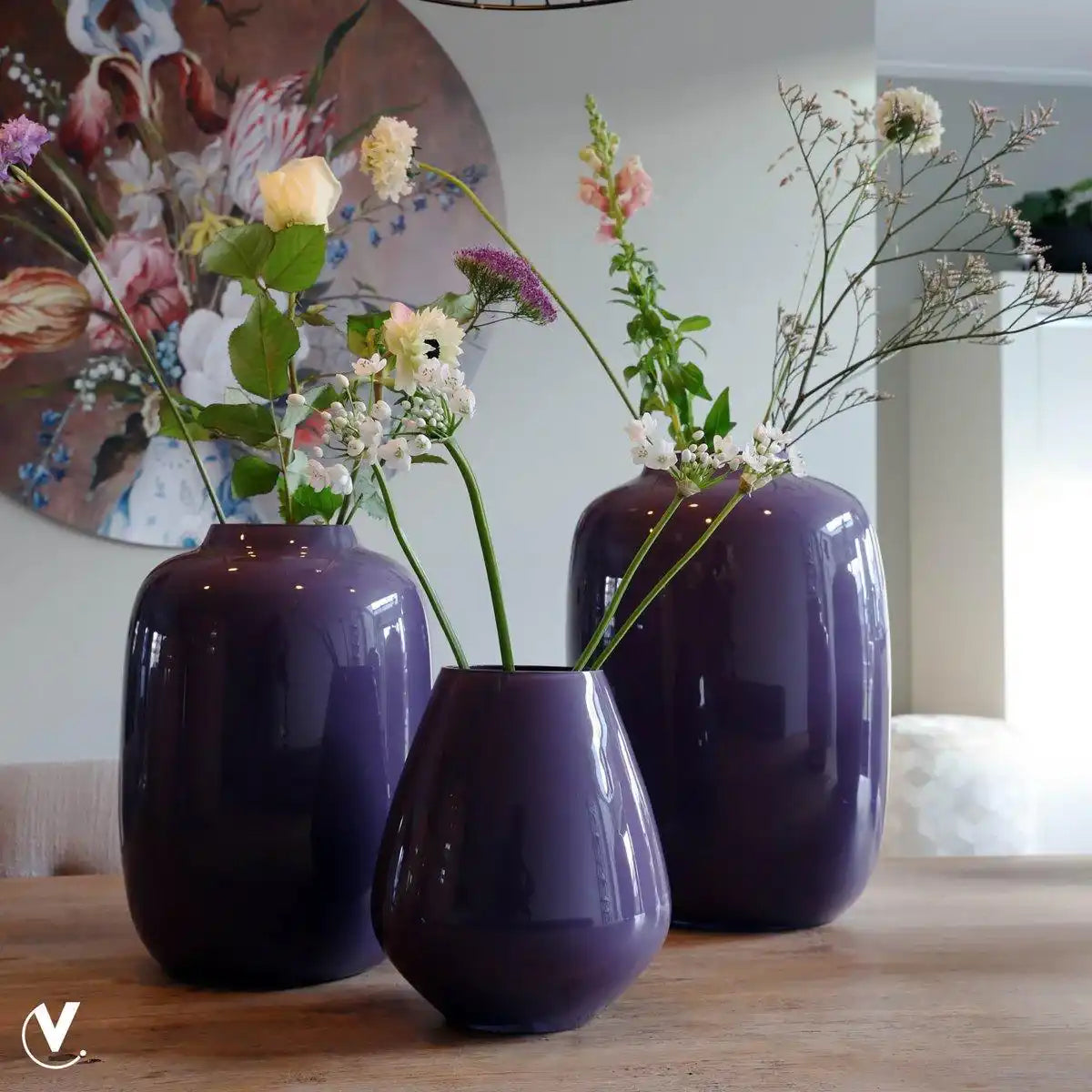 Designer Blumenvase Arktisches Vase Lila Vase - HomeDesign Knaus