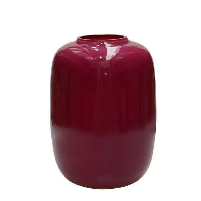 Designer Blumenvase Glasvase Arktisch Rot Handarbeit - HomeDesign Knaus