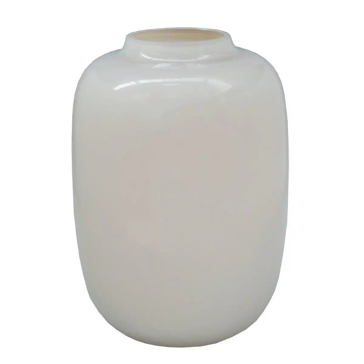 Designer Blumenvase Glasvase Arktische Weiß Handarbeit - HomeDesign Knaus