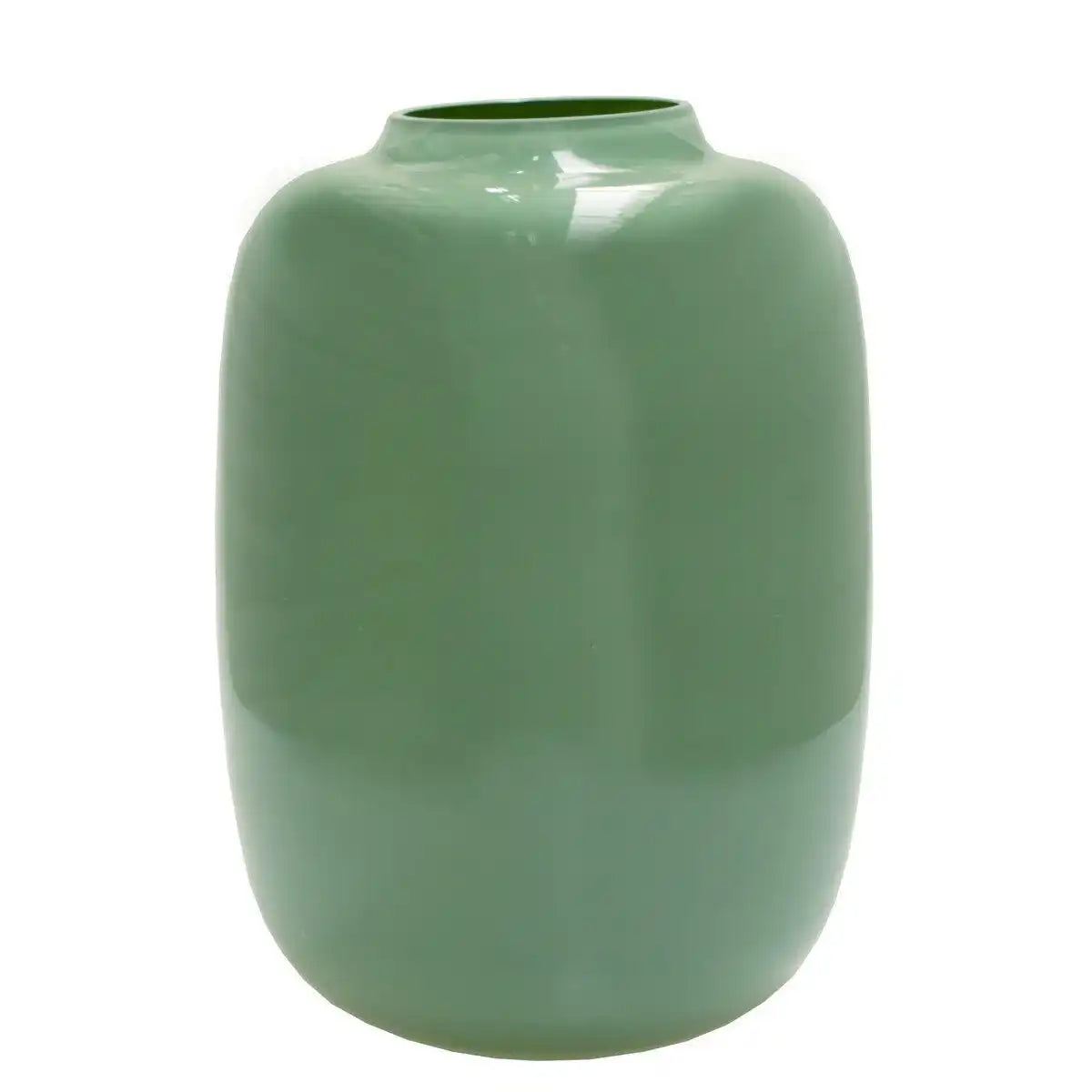 Designer Blumenvase Glasvase Pastellgrün Handarbeit - HomeDesign Knaus