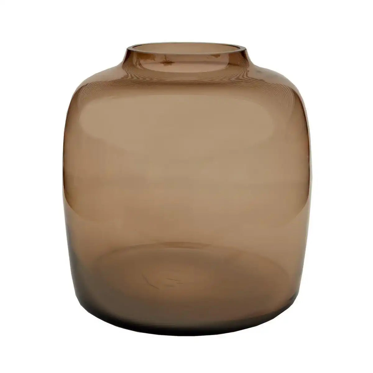 Designer Blumenvase Glasvase Pastellrosa Taupe Rauchglas Vase Handarbeit - HomeDesign Knaus